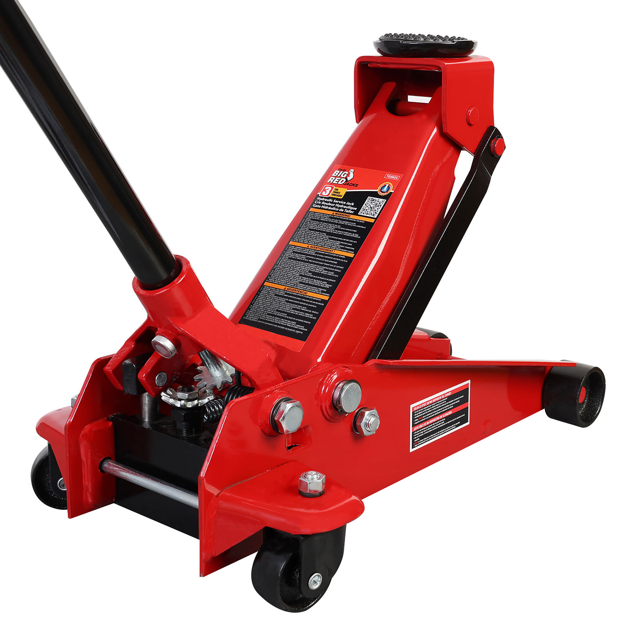 Torin Big Red Hydraulic Floor Jack — 3-Ton Capacity, Single Quick Lift Piston Pump, Red, Model# T830025